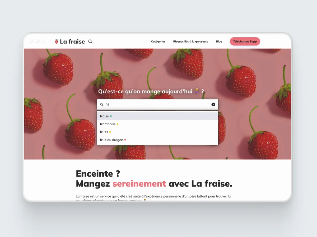 La fraise - iOS + Android app & website for moms-to-be and their loved ones - visual 2